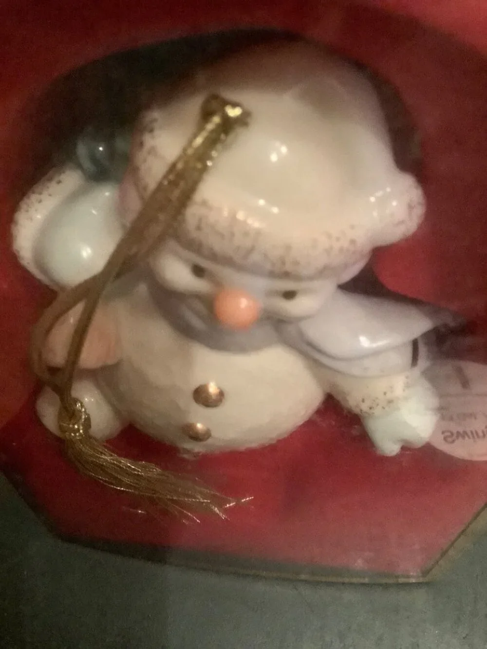 Vintage Lenox China Snowman Ornament -- 24K -- NIB